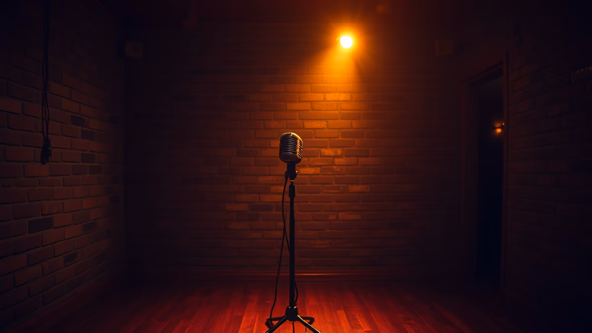Governors Comedy Club Levittown stage with comedian at microphone